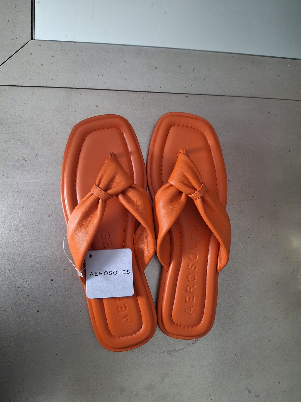 Aerosoles Orange Knotted Slide Sandals